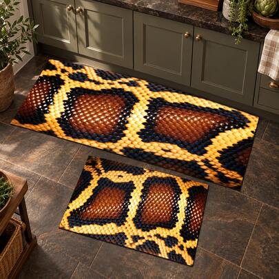 Karpet Panjang Motif Ular Imitasi, Dekorasi Rumah Dalam Ruangan, Karpet Dapur, Keset Pintu Masuk, Dekorasi Lorong, Karpet Samping Tempat Tidur Kamar Tidur, Karpet Ruang Tamu, Karpet Ruang Cuci, Keset Kamar Mandi, Cocok Untuk Apartemen, Asrama dan Dekorasi Rumah Sehari-hari