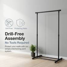 Single-Rod Retractable Coat Rack - View 4