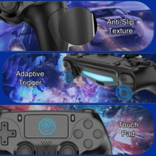 P4 Replacement Game Controller - 4-Zone Vibration Feedback - Built-In 600mAh Battery - With Touchpad And Headphone Jack - Multi-Platform Compatible Game Controller - View 3