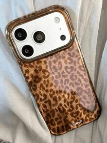 奢華秋季棕色豹紋亮片冰感手機殼，適用於 iPhone 18 Pro Max 18 Pro 17 Pro Max 17 Pro 17 16 Pro Max 16 Pro 16 15 Pro Max 15 Pro 15 14 Pro Max 14 Pro 14 13 Pro Max 13 Pro 13 12 Pro Max 12 Pro 12 11，時尚防震防摔手機殼 - 淺棕豹紋 - 查看 2
