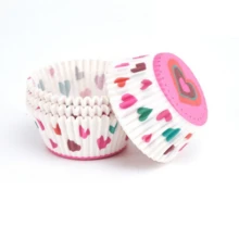 100 PCS Printed Cake Paper Cups, Muffin Baking Paper Liners, Suitable For Birthday, Valentine's Day, Christmas, Party, Daily Use - View 10