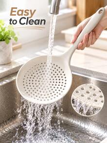 2/1pc Silicone Mesh Oil Strainer Spoon With Holes, Spider Skimmer For Deep Frying, Pasta Strainer, Kitchen Fried Food Oil Draining Spoon - Multicolor - View 7