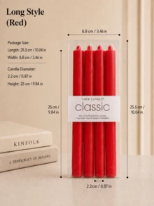 8/4 buah Lilin Taper Lurus Panjang + Pendek 25/20cm, Berbagai Warna, Dekorasi Meja Pernikahan, Dekorasi Pesta Makan Malam, Dekorasi Rumah, Penerangan Darurat, Perlengkapan Liburan - Lilin hias bertangkai panjang - View 34