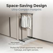 Single-Rod Retractable Coat Rack - View 8