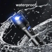 Linterna LED XHP360 Super Potente Recargable por USB Linterna Táctica de Alta Potencia Impermeable Linterna de Mano para Camping - flash - Ver 11