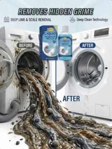Deep Cleaning Washing Machine Liquid Cleaner | Powerful Drum Stain Remover & Deodorizer, Anti-Mold Washing Machine Descaler, Suitable For Front-Load And Top-Load Home Washing Machines, Multi-Purpose Laundry Care - Multiple Forms - View 1