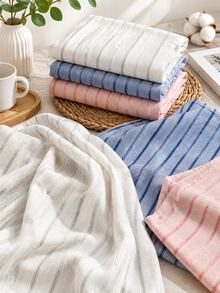 HHMC 1pc New Hollow Striped Fabric, Multiple Colors Available, Lightweight And Suitable For Spring And Autumn, 150cm Wide, Suitable For DIY Bags, Curtains, Home Decor, Pillows, Tablecloths And Other Handicrafts - Multicolor - View 5