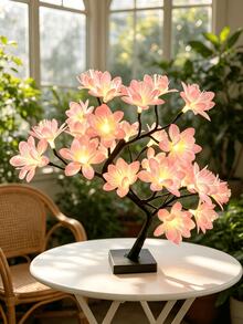 1件 60CM 粉色光纖樹燈 LED 桌燈 家居婚禮聖誕裝飾 - 暖白色 - 查看 6