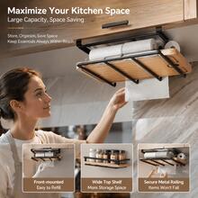 Rak Gantung Sederhana, Penyimpanan Terbagi untuk Spatula, Sendok Sayur, Talenan, dan Tutup Panci, Pilih Sesuai Ruang Kabinet. Dapat Langsung Digantung di Tepi Pintu Kabinet, Tidak Memakan Ruang Meja Dapur, Penyimpanan Gantung Membebaskan Meja Dapur - View 3