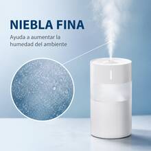 Unico Humidificador de aire de 260 ml, luz RGB con degradado de 7 colores, apagado automático, ideal para dormitorios, oficinas, plantas y hogares. Humidificador universal (blanco). - Blanco - Ver 6