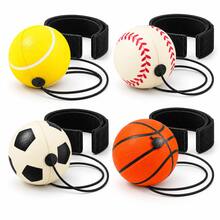 Wrist Rebound Ball - 2.48 Inch Rebound Sports Ball With Elastic Band, Suitable For Soccer, Basketball, Baseball Practice | Outdoor Party Games & Fun Wrist Workout For Teens, Adults And Families - Multicolor - View 10