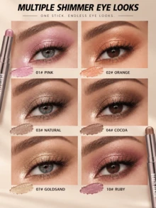 beauty glazed Waterproof Eyeshadow Stick, Pearlescent Shimmery Makeup Effect, Long-Lasting And Smudge-Proof, Non-Clumping, High Color Payoff, Comes With Smudger - #08 - View 4