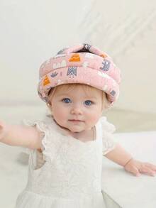 1pc Anti-Fall Baby Head Protection Hat, Toddler Learning To Walk Protective Helmet, Anti-Collision Head Guard For Babies Aged 8-36 Months, Adjustable Size, Breathable Mesh Fabric, Baby Safety Gear - Pink - View 9