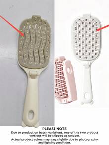 Portable Women's Comb With Cleaning Pad, Foldable, Women's Rib Comb, Suitable For All Hair Types, Travel/Business Trip/Office Use - Multicolor - View 9