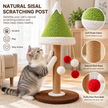 AOSHA 57cm Cat Scratching Post With 5 Hanging Balls, Cedar Tree Shaped Sisal Scratching Board, Stable Base Interactive Climbing And Scratching Toy, Suitable For Indoor Cats And Kittens - one-size - View 6
