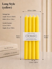 8/4 buah Lilin Taper Lurus Panjang + Pendek 25/20cm, Berbagai Warna, Dekorasi Meja Pernikahan, Dekorasi Pesta Makan Malam, Dekorasi Rumah, Penerangan Darurat, Perlengkapan Liburan - Lilin hias bertangkai panjang - View 33