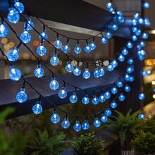 Solar String Lights - 20/50/100 LED Globe Lights, Suitable For Outdoor Use, Perfect For Garden, Easter, Mother's Day, Wedding, Patio, Valentine's Day Decoration - IPX4 Waterproof, Optional 5m/7m/12m, 8 Lighting Modes, Installable - Solar-powered Bubble Machine - View 11