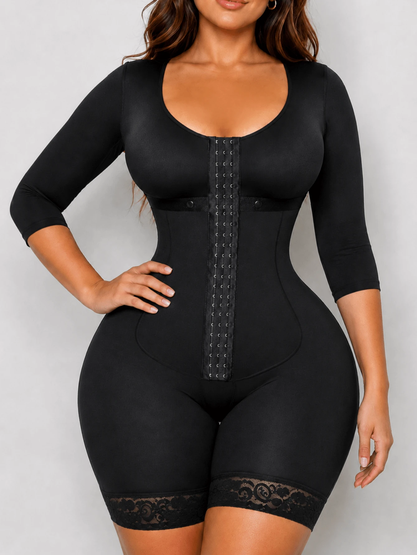 1pc Women's High Compression Shapewear, Colombian Jumpsuit, Tummy Control Shaping Pants, Flat Belly Waist Trainer, Abdominal Control Shapewear