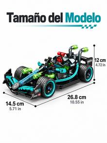 Kids Block Cars & Race Cars - Mint Blue - View 3