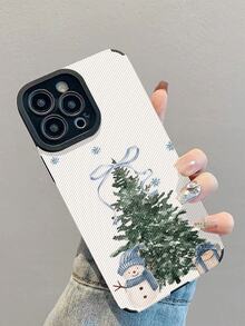 1pc New Fashion Christmas Tree Pattern Shockproof Phone Case, Essential Daily Protection, Style, Perfect Gift For Friends, Family And More, For IPhone18/IPhone17/IPhone16/16Plus/16Pro/16ProMax/IPhone15/15Plus/15Pro/15ProMax/IPhone14/14Plus/14Pro/14ProMax/IPhone13/13Pro/13ProMax/IPhone12/12Pro/12ProMax/IPhone11/IPhone11Pro/11ProMax - Multicolor - View 4