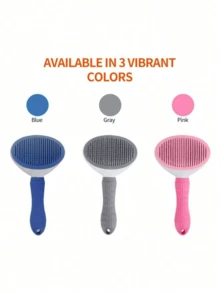 Self-Cleaning Slicker Brush For Dogs & Cats, Pet Deshedding Brush For Loose Fur, Tangles & Hair Removal, One-Click Cleaning Grooming Comb With 60° Angled Stainless Steel Pins For Long & Short Hair - View 12