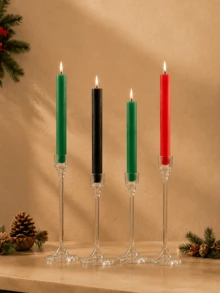 8/4 buah Lilin Taper Lurus Panjang + Pendek 25/20cm, Berbagai Warna, Dekorasi Meja Pernikahan, Dekorasi Pesta Makan Malam, Dekorasi Rumah, Penerangan Darurat, Perlengkapan Liburan - Lilin hias bertangkai panjang - View 3