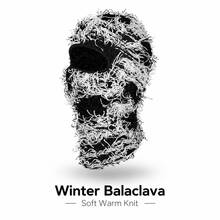 1pc Balaclava Camouflage Knit Unisex Winter Warm Knitted Hat - Multicolor - View 3