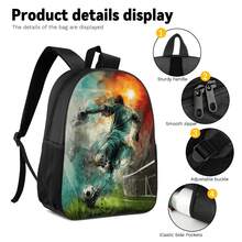 Set 3 Buah Motif Pemain Sunset Court 2D Print, Ransel Kapasitas Besar dengan Tas Selempang dan Tempat Pensil, Kantong Jala Elastis Samping untuk Menyimpan Botol Minum, Tali Bahu Lebar yang Dapat Diatur dan Bernapas, Gaya Penggemar Olahraga untuk Bermain Game, Berkomuter, Bepergian, dan Penyimpanan Sehari-hari - Tas bercetak - View 4