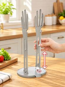 1pc Draining Drying Rack, Kitchen Rubber Glove Storage Rack, Glove & Towel Storage Rack, Suitable For Kitchen And Bathroom - View 6