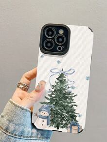1pc New Fashion Christmas Tree Pattern Shockproof Phone Case, Essential Daily Protection, Style, Perfect Gift For Friends, Family And More, For IPhone18/IPhone17/IPhone16/16Plus/16Pro/16ProMax/IPhone15/15Plus/15Pro/15ProMax/IPhone14/14Plus/14Pro/14ProMax/IPhone13/13Pro/13ProMax/IPhone12/12Pro/12ProMax/IPhone11/IPhone11Pro/11ProMax - Multicolor - View 5
