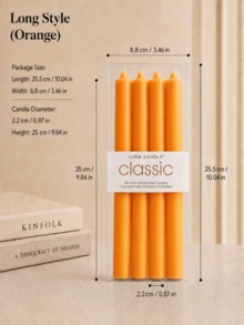 8/4 buah Lilin Taper Lurus Panjang + Pendek 25/20cm, Berbagai Warna, Dekorasi Meja Pernikahan, Dekorasi Pesta Makan Malam, Dekorasi Rumah, Penerangan Darurat, Perlengkapan Liburan - Lilin hias bertangkai panjang - View 18