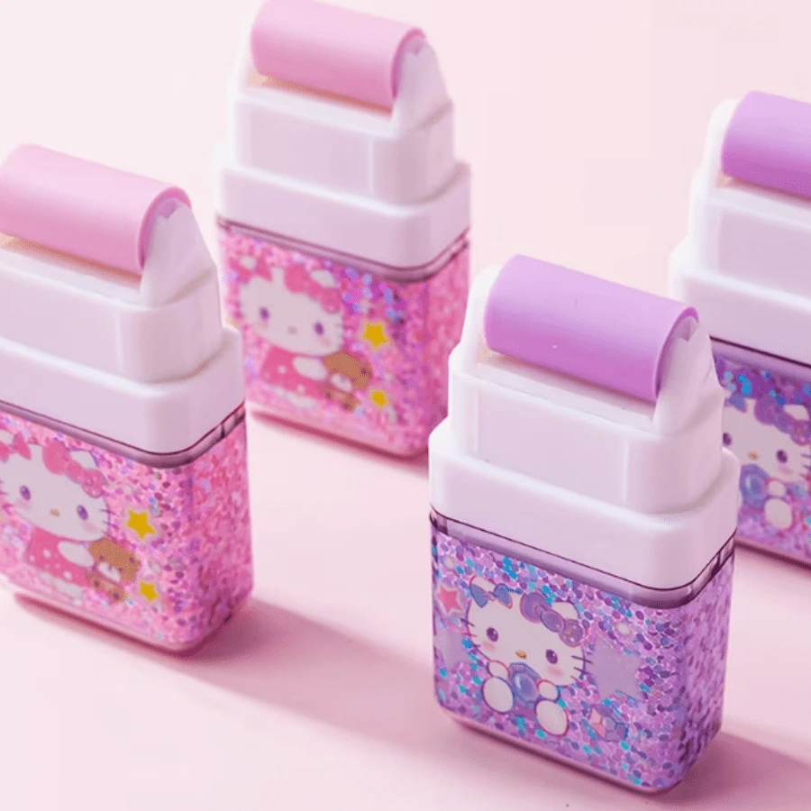 Hasbro 1 buah Penghapus Gulir Sanrio Hello Kitty, Penghapus Bersih untuk Koreksi dan Pembersihan, Penghapus Lembut dan Lucu, Penghapus Alat Tulis yang Menggemaskan - MultiWarna - View 1