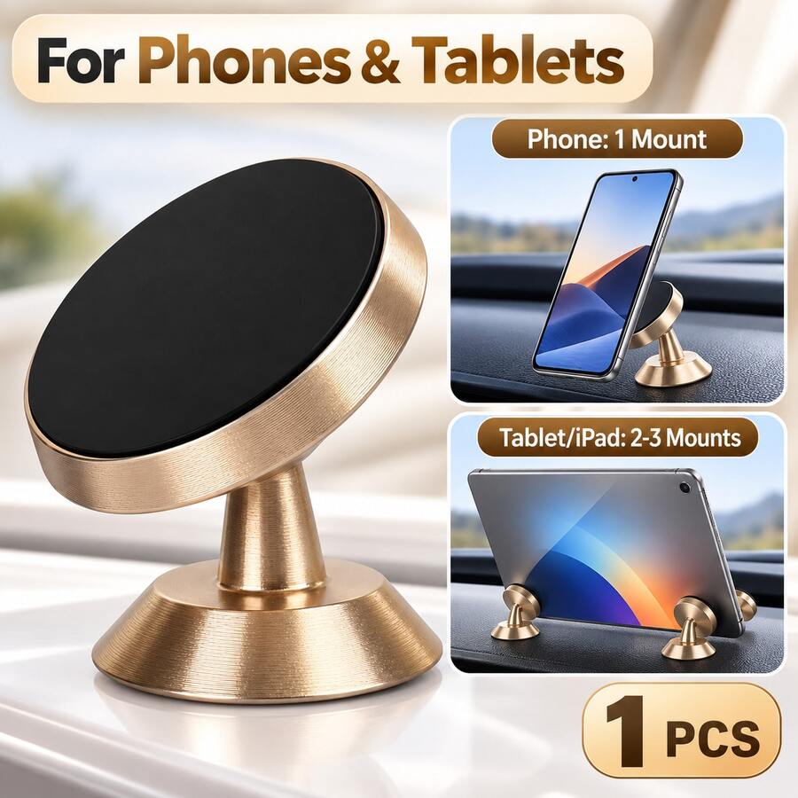1/2/3/4PCS Multifunctional Magnetic Phone Holder, Strong Magnetic Suction, Firm Stable Hold, Hands-Free Phone Stand For Desktop Nightstand Kitchen, Videos Work & Video Calls, Home Office Accessories, Daily Use, Fall Essentials,