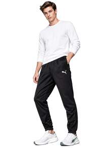 Puma 新款男士運動褲透氣快乾休閒褲健身跑步束腳褲 - 黑色 - 查看 1