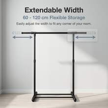 Single-Rod Retractable Coat Rack - View 9