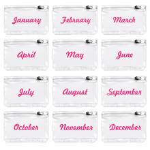 12 Monthly Binder Budget Bags, Metal Zipper 12pcs Storage Organizer, 6 Holes Loose Leaf Saving Money Planning Sleeves, DIY A6 Collect Book - Multicolor - View 8