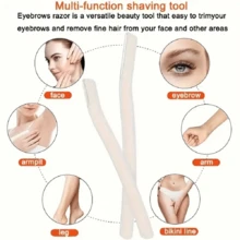 6pcs Eyebrow Grooming Tools, Manual Nose Hair Trimmer, Suitable For Men And Women, Portable Nose Care Kit, Mini Size For Travel And Home, Fully Manual Operation, Detachable Cleaning Head, Trimming, Complete 6pcs Beauty Set With Storage Bag - View 4