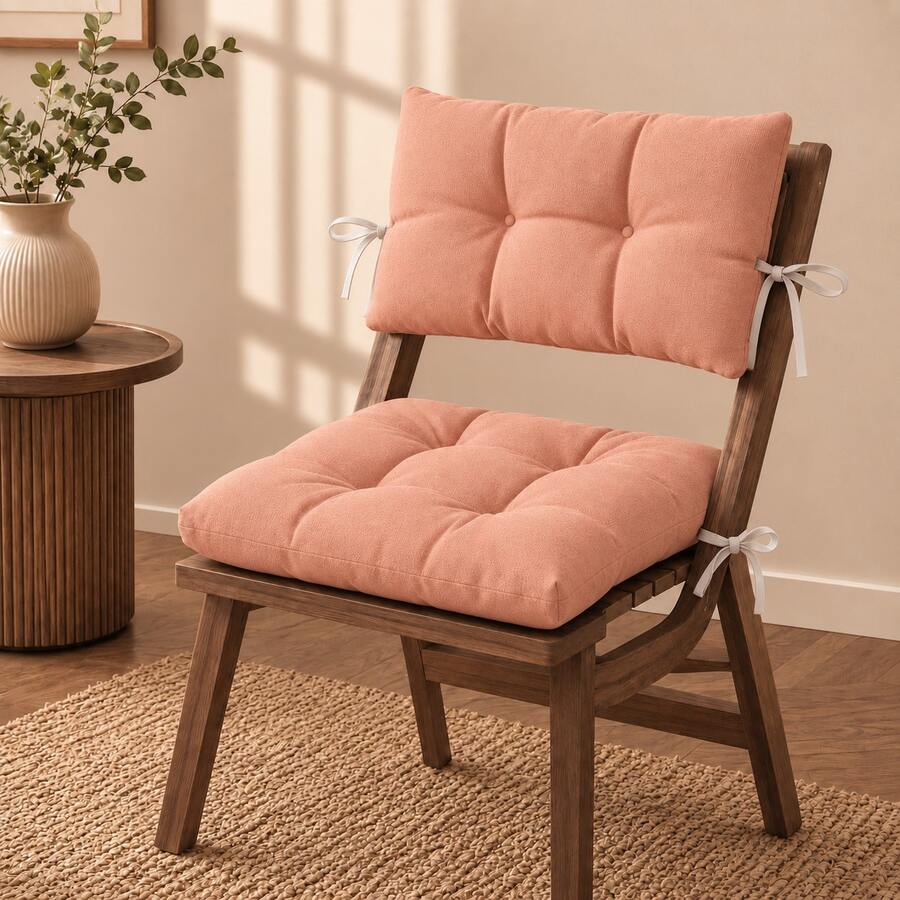 1 Pc-2pcs Premium Versatile Seat Cushion – Multipurpose Pad For Dining Chairs, Floor Seating, And Armchairs - Orange - View 1