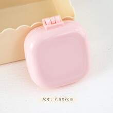 1pc New Colorful Square Folding Comb With Mirror, Air Cushion Hair Brush In Pink/Blue/White/Black, Portable Travel Size, Easy To Comb Scalp, Solid Color Square Compact Styling Tool, Fits In Wallet/Pocket, Daily Use, Mini Hair Brush For Women And Girls Hair Care - One Size - View 12