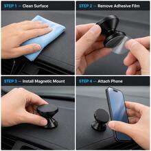 1/2/3PCS 3.6cm Magnetic Mount, Strong Hold Anti-Drop, 360° Rotation Adjustable Angle, Precision-Crafted Aluminum Alloy, Phone Tablet Compatible, No Drilling/Tools, Magnetic Adhesive Pads Included, Commute, Road Trip, Fall Travel, Holiday Gift - A - View 5