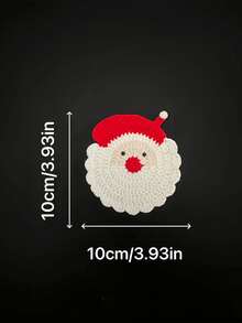 8pcs Christmas Santa Claus Coasters, Heat-Resistant Table Mat, Creative Christmas Gift, Winter Christmas Table Decor, Suitable For Holiday Kitchen Gatherings, Holiday Home Decor, Christmas Gift For Family And Friends - Multicolor - View 7