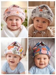 1pc Anti-Fall Baby Head Protection Hat, Toddler Learning To Walk Protective Helmet, Anti-Collision Head Guard For Babies Aged 8-36 Months, Adjustable Size, Breathable Mesh Fabric, Baby Safety Gear - Pink - View 11