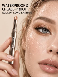 beauty glazed Waterproof Eyeshadow Stick, Pearlescent Shimmery Makeup Effect, Long-Lasting And Smudge-Proof, Non-Clumping, High Color Payoff, Comes With Smudger - #02 - View 3