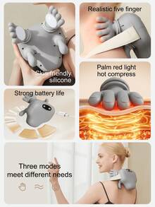 LEVIATECH Neck Massager, Shoulder And Neck Massager With Heat, Electric Massage Machine, Deep Kneading For Pain Relief, 3 Modes Rechargeable, Massage Tools, For Home Office - Multicolor - View 3