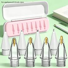 4/8PCS Metal Replacement Tips For Apple Pencil, Wear-Resistant Metal Tips For Pencil 1st & 2nd Generation - Multicolor - View 14