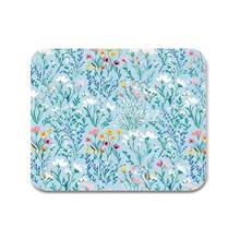 Blue Floral Pattern Gaming Mouse Pad, Non-Slip Rubber Desk Mat, Smooth Gliding Surface, Suitable For PC Laptop Office Home, Natural Abstract Art Decor, Back To School Supplies - A - View 15
