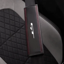 For Kia GT, 1 Unit, Cowhide Leather Car Interior Seat Belt Protective Cover, Car Accessories. - A - View 4