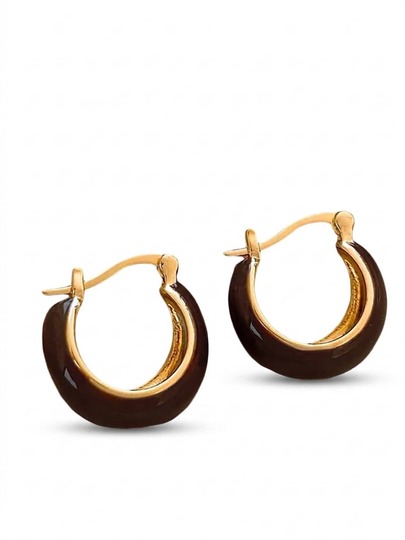 NobleVue 1 Pair Of Light Luxury, Simple And High-End French Retro Fashion Temperament, Niche And Unique Fashion Women's Ear Rings