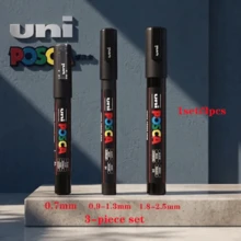 UNI 16/3pcs Pc-5M Acrylic Paint Markers, Suitable For School Learning And Art Creation, Ideal For Drawing Cartoon Characters, Stones, Glass And Ceramics, Perfect Stationery For Back To School Season - F - View 19