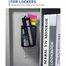 1pc Semi-Circular Magnetic Iron Storage Basket, Refrigerator Pen Holder And Storage Box, Suitable For Home Office Desk Organization, Craft Supplies, Utility Magnet Container, Fridge Side Pocket, Durable Kitchen Decor, Mother's Day Gift Idea - Multicolor - View 1